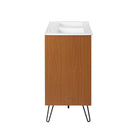 Modway Energize 48" Double Sink Bathroom Vanity - Cherry/White-MDF and Particleboard Construction