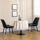 HOMCOM Dining Chairs, Upholstered in PU Leather for Kitchen - Black - Set of 2-Channel quilted faux leather upholstery is super soft to the touch