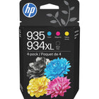 HP 934XL Black High Yield & 935 Cyan, Magenta and Yellow Original Ink Cartridges, 4 Pack (N9H66FN)-HP 934XL/935 ink cartridges work with: HP OfficeJet Pro 6230, 6812, 6815, 6820, 6830, 6835
