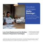 Epson EcoTank ET-2900 Wireless All-in-One Colour Supertank Printer - White-Epson EcoTank comes with enough ink to print up to 3,600 pages black/6,500 colour for fewer out-of-ink frustrations. Each replacement ink bottle set is equivalent to about 80 cartridges
