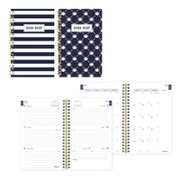 Blueline Weekly/Monthly Academic Planner - 8" H x 5" W - Nautical Design - English-13 Months, July to July