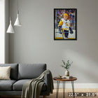 Mario Lemieux Pittsburgh Penguins Stare - Framed Canvas - 22" x 31"-Ready to hang - arrives fully assembled