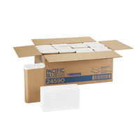 Georgia-Pacific Pacific Blue Basic Recycled Multifold Paper Towels - White - 16 Pack-Multifold paper towels are ideal for everyday use