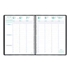 Blueline 2026 Planifi-Action 13-Month 7-Day Weekly/Monthly Planner - 11" x 8-1/2" - Black - French-Twin-wire binding with black soft Castillan vinyl jacket