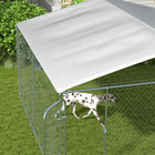 PawHut Outdoor Dog Kennel with Canopy - 13' x 13' x 7.6' - Silver-Suitable for dogs, rabbits, ducks, chickens and other similar sized pets NOTE: The product is large and relatively heavy, so it is recommended that 2-3 people install it.