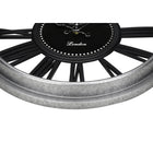 Monarch Specialties Clocks 16" Round Wall Clock - Silver Black -Features a non-ticking mechanism for silent operation and no assembly required, simply insert 1xAA battery (battery not included), hang up and enjoy