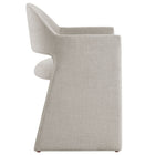 Modway Talia Upholstered Fabric Dining Armchair - Linen-Floor Protecting Foot Pins