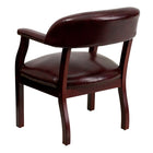 Flash Furniture Oxblood Vinyl Luxurious Conference Chair with Accent Nail Trim-Open Back Design