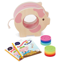 Battat Education Save & Count Piggy Bank-Piggy Bank: Have a ton of educational fun with this piggy bank and play coin set
