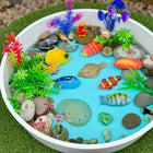 Yellow Door Sensory Play Stones - Fish-Made from a durable stone mix, these vibrant creatures are perfect for use in water or sand, and are easy to clean after a day of nautical adventures