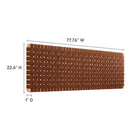 Modway Sparta Weave Wall-Mount Vegan Leather King Headboard - Natural Brown-6