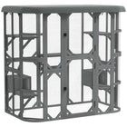 PawHut 71" H Outdoor Wooden Catio Cat House Enclosure with 2 Condos - Grey-Two private cat boxes and five platforms offer ample space for 2-3 cats 