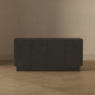 Manhattan Comfort Ardea 60" Contemporary 4-Door Sideboard - Black-30 Day Limited Manufacturer's Warranty