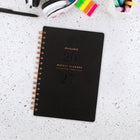 AT-A-GLANCE 2027 Signature Small Weekly/Monthly - 8-½" H x 6" W - Black Cover - Bilingual-Monthly: Open writing blocks, one month per two-page spread