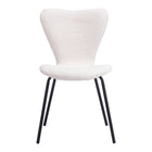Zuo Thibideaux Dining Chair - Ivory - Set of 2-Stackable for space saving storage