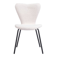 Zuo Thibideaux Dining Chair - Ivory - Set of 2-Stackable for space saving storage