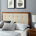 Modway Willow Wood Full Platform Bed with Splayed Legs - Walnut Beige-Wood, MDF, and Veneer Construction