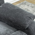 HOMCOM Power Massage Recliner with Quiet Motor - Dark Grey-Velvet-feel fabric with thick cushioning delivers lasting supportive comfort
