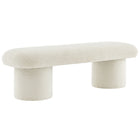 Modway Orla Chenille Upholstered Bench - Cream-Dense Foam Seat