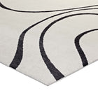 Modway Therese Abstract Swirl Area Rug - 5 ft W x 8 ft L - Ivory/Charcoal-Gripping Jute Fabric Underside