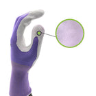 Atlas Kids Gardening Smooth Nitrile Glove - Grey/Purple - XSmall - 2 Pack-Seamless knit nylon liner