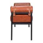 Zuo Barrow Bench - Brown-3 year limited warranty