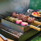 Tramontina Churrasco BBQ Stainless Steel Skewer and Grill Rack Set with Wood Handles-Made of stainless steel