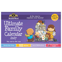 MotherWord 2026-2027 Magnetic Family Fridge Calendar - 9-1/2" H x 15" W - English-16 months: September 2026 - December 2027