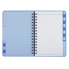 Pep Rally 3 Tab Divider Notebook - 80 Sheets - Blue-Spiral bound for easy page turning