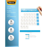 Fellowes Selfseal Laminating Pouches - Letter Size - 3 mil - 10 Pack-Convenient and easy to use. One sheet laminates single-sided documents and two sheets laminate double-sided documents.