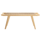 Modway Saoirse 47" Wove Rope Wood Bench - Natural-Assembly Required