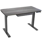 Motionwise M2 Series 48"W Electric Sit-Stand Desk with Dual Motors and Pull-Out Drawer - Rustic Grey-Electric Height Adjustment: Seamlessly switch between sitting and standing with a height range of 28” to 48”, helping reduce back pain and improve posture during long workdays, thanks to a sturdy dual-motor system that provides smoother, faster height adjustments