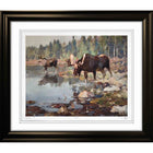 Feeding Time by Carl Rungius - Framed Print - 34" x 30"-High-quality art print professionally matted and framed