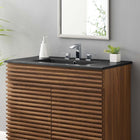 Modway Cayman 36" Bathroom Sink - Black-8-Inch Centerset Faucet Holes