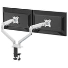 ShoppingAll Premium Monitor Arm Desk Mount for Dual Screen - White-Dual mechanical springs: light-touch movement with secure hold