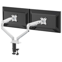 ShoppingAll Premium Monitor Arm Desk Mount for Dual Screen - White-Dual mechanical springs: light-touch movement with secure hold