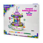 Contixo Carousel Building Block Set with Music Box - 488 Pieces-Vibrant Marvels at Your Fingertips: Crafted with meticulous precision, these mini blocks explode with lively colors, ensuring not just play but a visual feast. Durability meets dazzling hues for hours of excitement