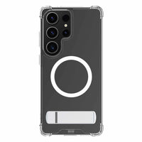 Blu Element Dropzone Rugged Kickstand Cell Phone Case with Magnets for Galaxy S26 Ultra - Clear-Protection level - 400 Drops at 10 Feet