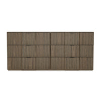 Manhattan Comfort Clive 72" Mid-Century Modern 6-Drawer Double Dresser - Walnut Brown-Clean-lined 6-drawer dresser crafted from manufactured wood for a refined, modern bedroom look