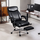 HOMCOM 6 Point Massage Office Chair with Remote - Black-Spring pocket cushion and thick foam padding for lasting comfort