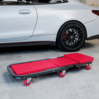 HOMCOM Automotive Z Creeper Seat-Thickened steel frame resists deformation, ensuring durability and stability
