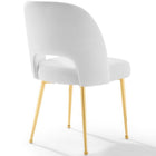 Modway Rouse Dining Room Side Chair - White - 2 Pack-Dense Foam Padding