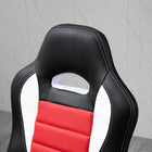 HOMCOM PU Leather Racing Gaming Chair with Flip Up Armrests - Red-Slightly rocking back and forth for added comfort