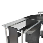 HOMCOM 68.9" L-Shaped Corner Computer Desk with Sliding Keyboard CPU Stand - Black-Rolling tower stand is for holding CPU