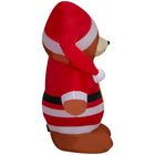 GEMMY Airblown Inflatable Christmas Brown Bear in Santa Suit - 48"-Self-inflates in seconds