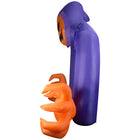 GEMMY Airblown Inflatable Halloween Jack-O-Lantern Reaper Archway with Swirling Lights-Self-inflates in seconds