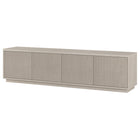 Hudson&Canal Hanson TV Stand for TV's up to 85" - Alder White-The top has a weight capacity of 75lbs, lower shelves can hold 25lbs each
