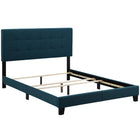 Modway Amira Upholstered Fabric King Bed - Azure-Platform Bed Frame With Headboard