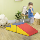 Soozier Toddler Climb and Crawl Activity Soft Play Foam Blocks 2-Piece Set - Multi-colour-Designed to let infants and toddlers climb, crawl, explore and slide 