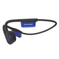 OPN Sound Mezzo+ Open Ear Headphones - Black with Blue Accents-Mezzo+ rests outside your ears and utilizes bone conduction technology to send sound waves via tiny vibrations through your cheekbones to your inner ear
